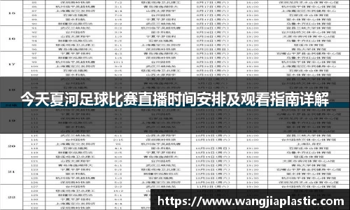 今天夏河足球比赛直播时间安排及观看指南详解